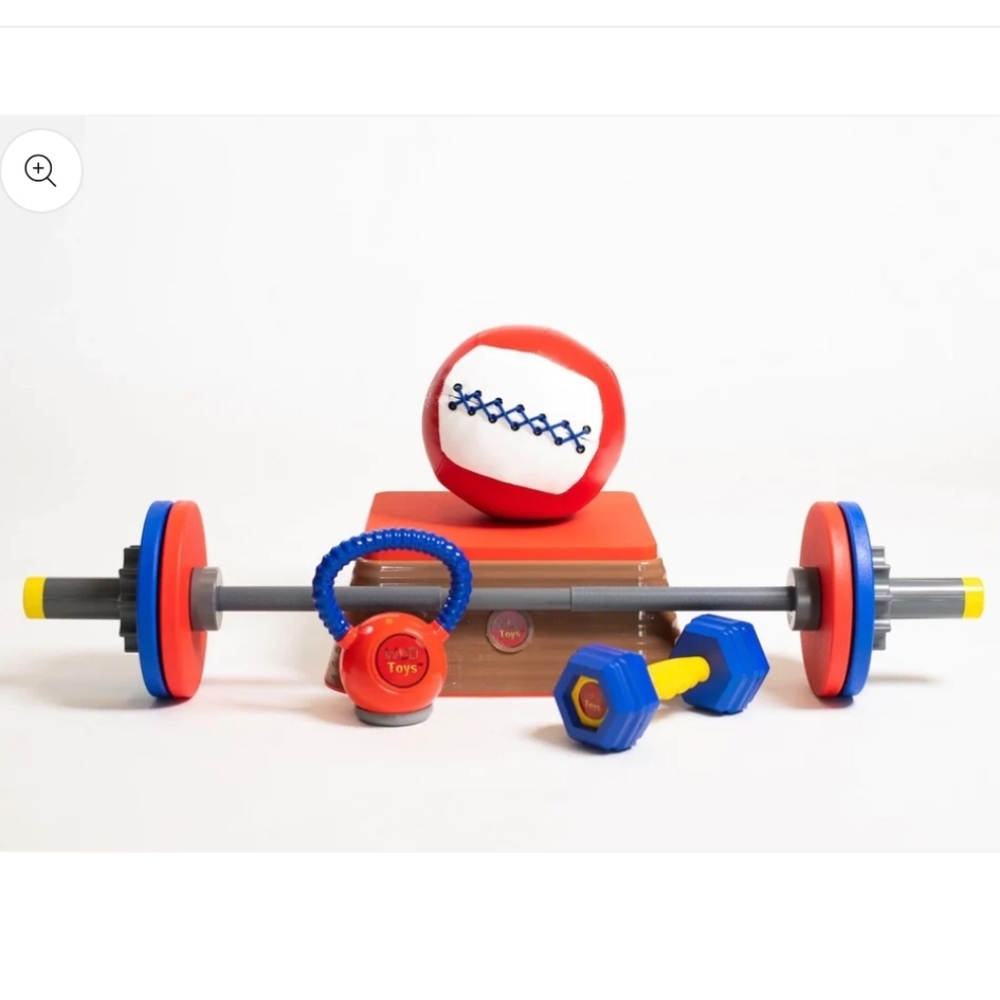 Kids Fitness Toy Set - Red, Blue, Yellow
